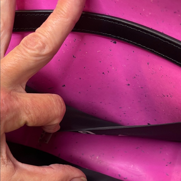 Furla 1927 Soft Mini Crossbody Bag in Fuchsia Rubber & Leather No Callouts - Picture 13 of 15